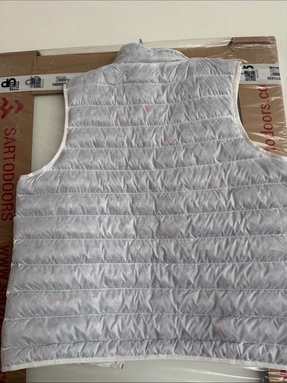 adidas White Quilted Sleeveless Puffer Vest - Picture 3 of 3